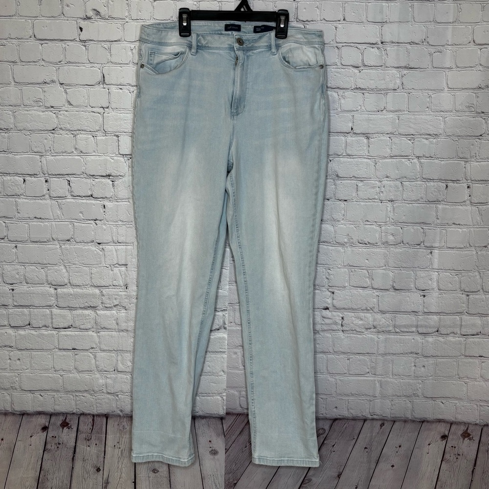 J. Jill Denim High Rise Cropped Light Wash Jeans Size 12 Tall